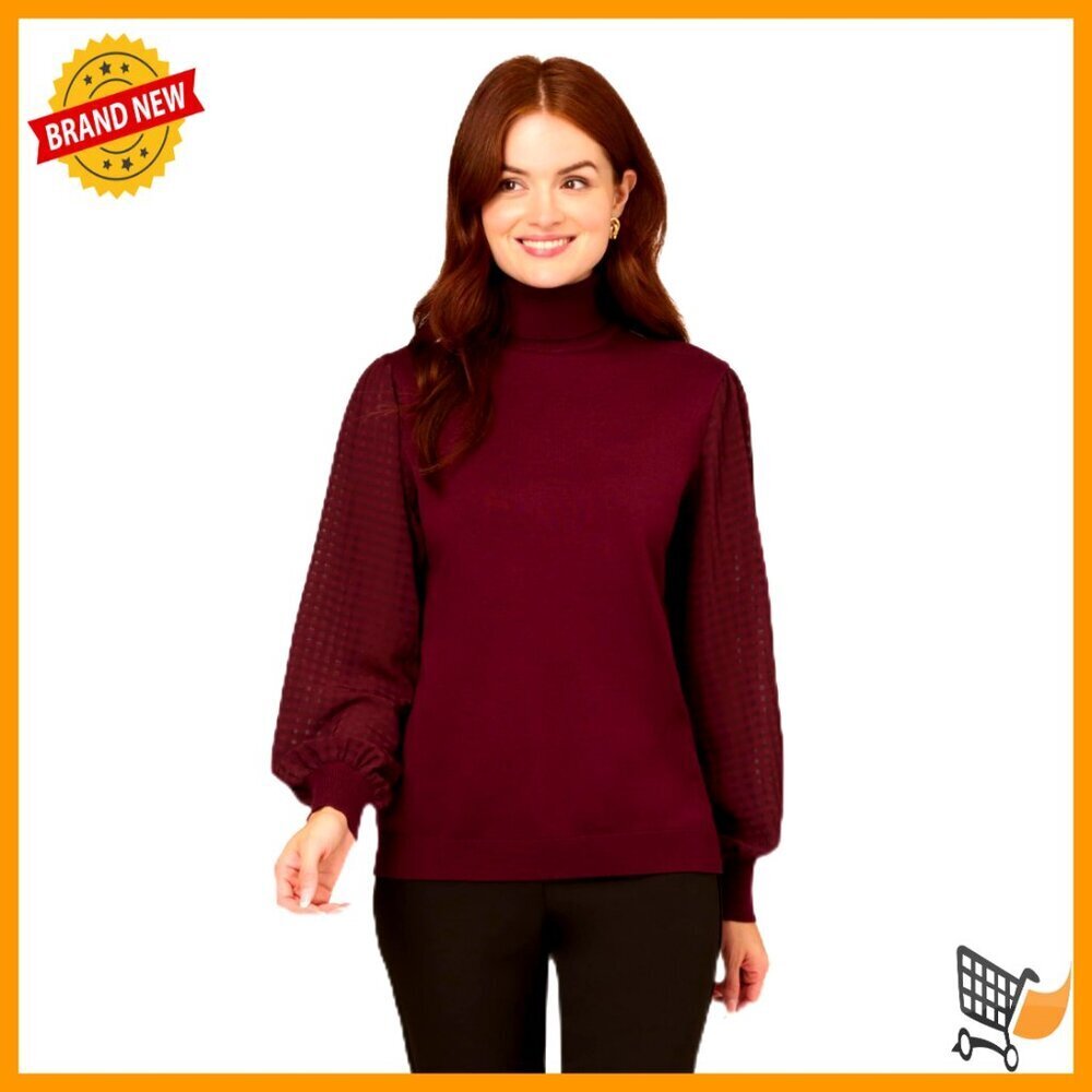 Long Sleeve Turtleneck Sweater Woven Cozy Chic Minimal Winter Pullover